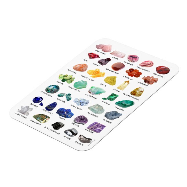 Rainbow Rock Crystal Collection Gemstone Magnet (Left Side)