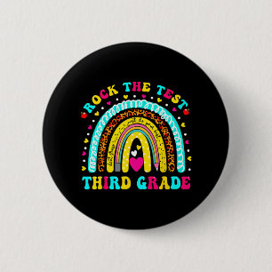 Rainbow Rock The Test Day Third Grade Testing Day 6 Cm Round Badge