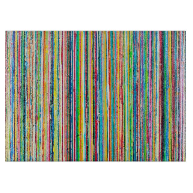 Rainbow Roll 15 x 11 Deco Glass Cutting Board (Front)