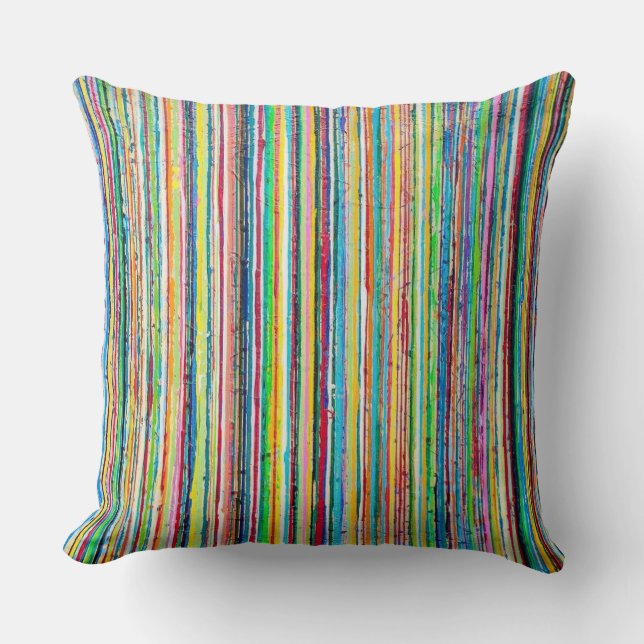Rainbow Roll 20 x 20 Cotton Throw Pillow (Front)