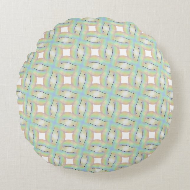Rainbow Rope 3D Round Cushion (Front)
