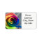 Rainbow rose address labels