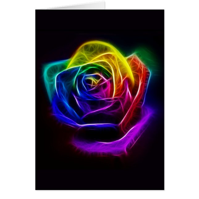 Rainbow Rose Fractal (Front)
