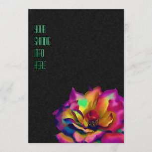 Rainbow Rose Invitation
