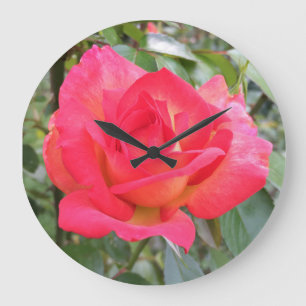 Rainbow Rose Large Clock
