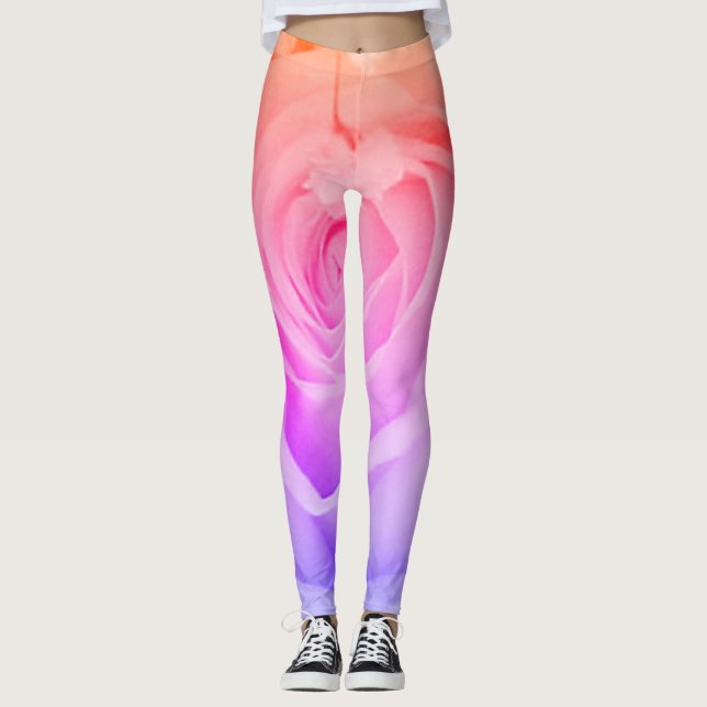 Rainbow Rose Leggings (Front)