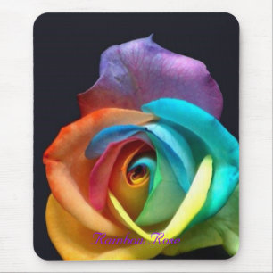 Rainbow Rose Mouse Pad