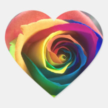 Rainbow rose stickers