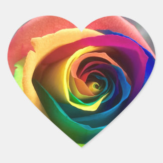 Rainbow rose stickers