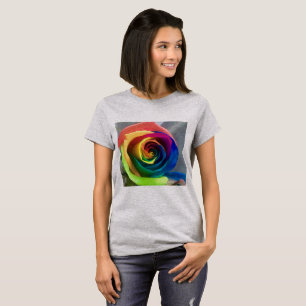 Rainbow rose women's shirt