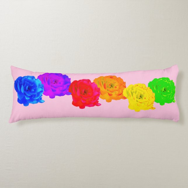 Rainbow Roses Body Cushion (Front)