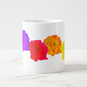 Rainbow Roses Large Coffee Mug