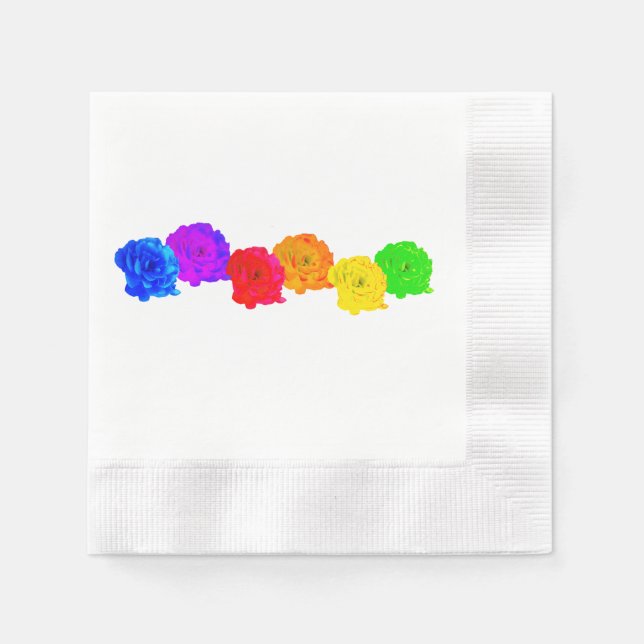 Rainbow Roses  Napkin (Front)