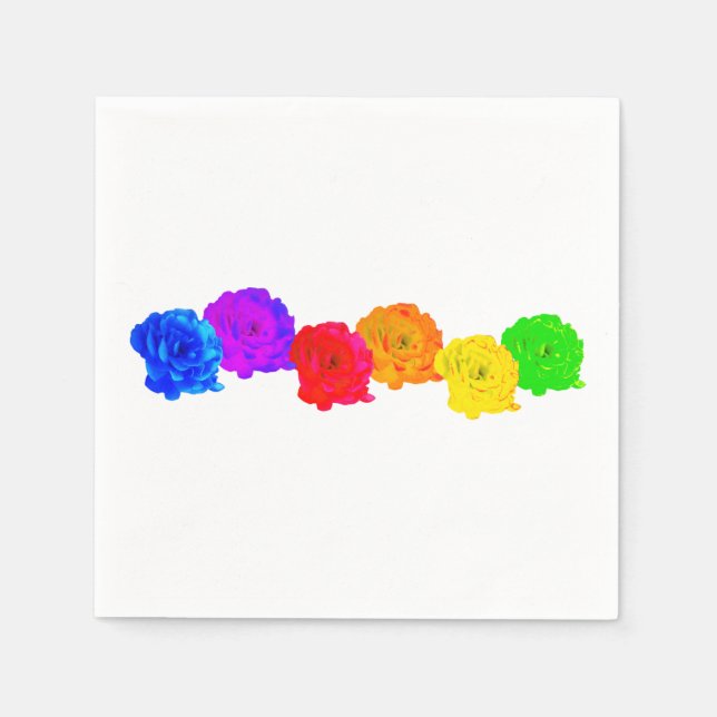 Rainbow Roses Sweet Delight Napkin (Front)