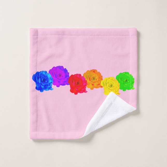 Rainbow Roses Wash Cloth (Wash Cloth)