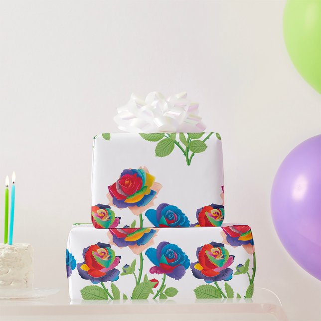 Rainbow Roses Wrapping Paper (Creator Uploaded)