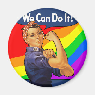 Rainbow Rosie Magnet
