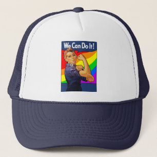 Rainbow Rosie Trucker Hat