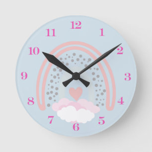 Rainbow Round Clock