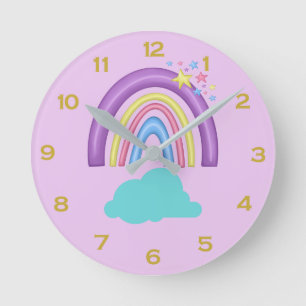 Rainbow Round Clock