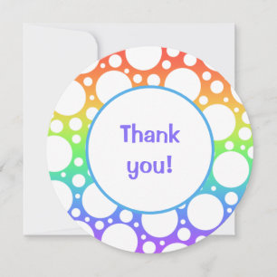 Rainbow Round Thank You Card