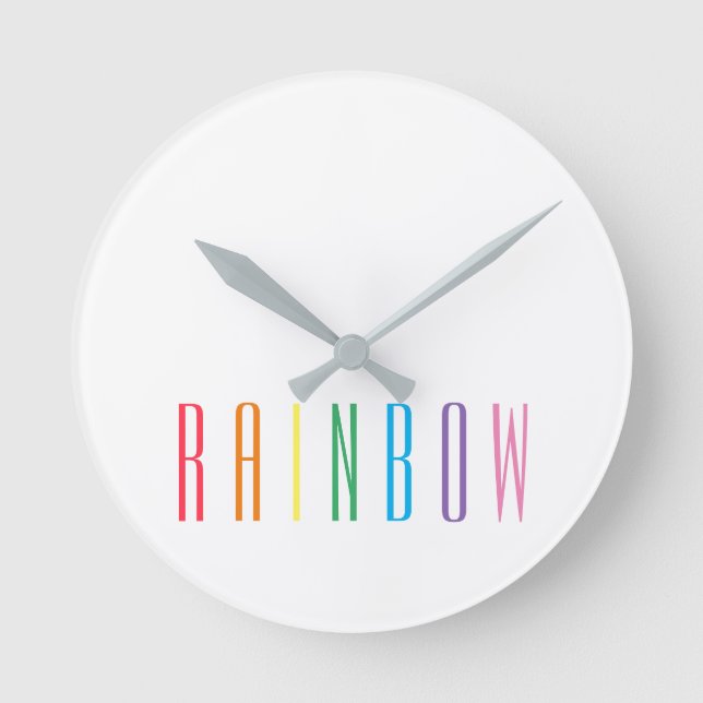 RAINBOW Round Wall Clock (Front)
