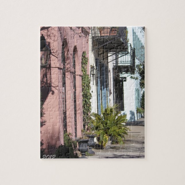 Rainbow Row Charleston SC Jigsaw Puzzle (Vertical)