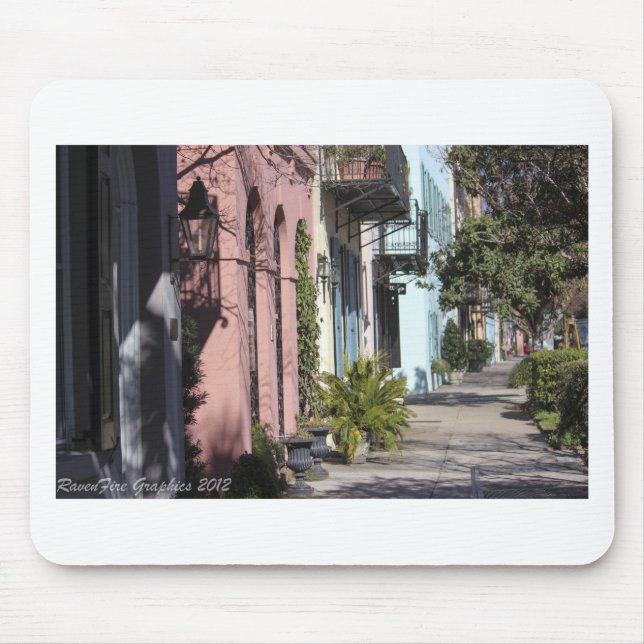 Rainbow Row Charleston SC Mouse Pad (Front)