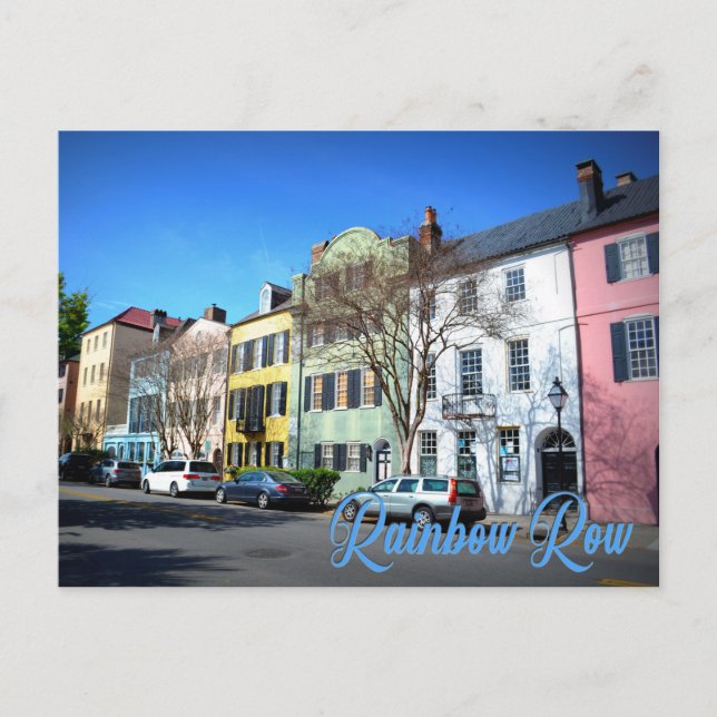 Rainbow Row, Charleston South Carolina Postcard (Front)
