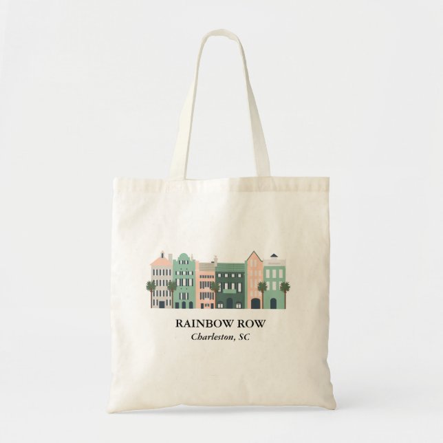 Rainbow Row Charleston South Carolina Tote Bag (Front)