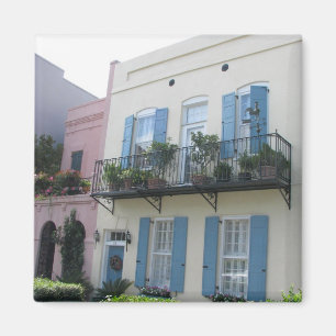 Rainbow Row Houses, Charleston SC Magnet