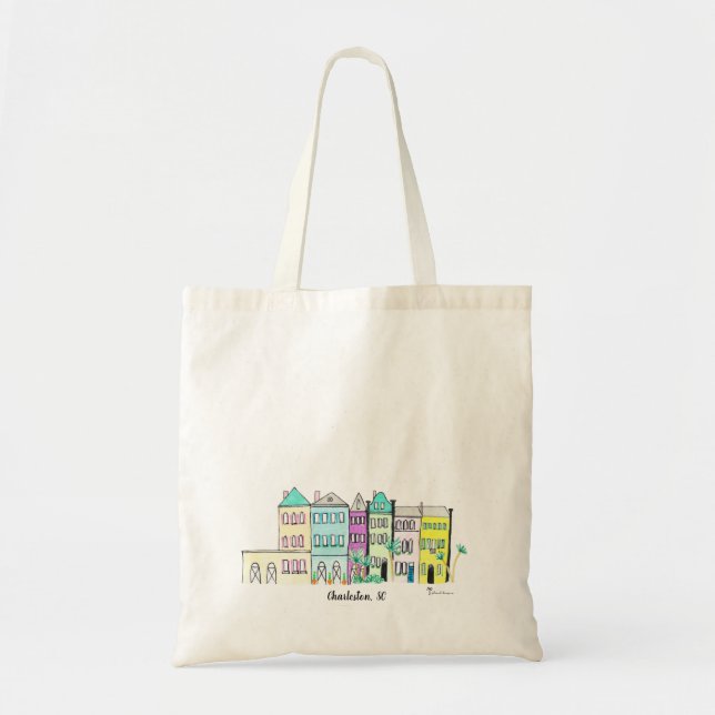 Rainbow Row Market Tote (Front)