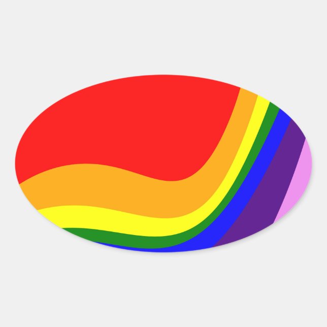 Rainbow Roy G Biv Oval Sticker (Front)