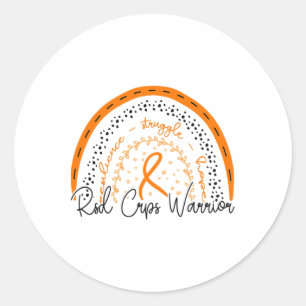 Rainbow Rsd Crps Warrior Classic Round Sticker
