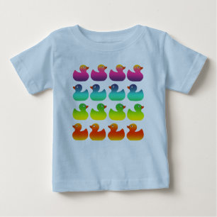 Rainbow Rubber Duckies Baby T-Shirt