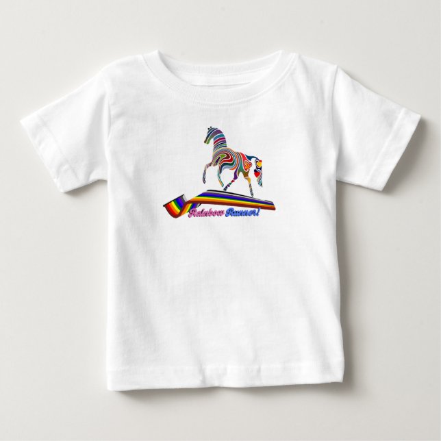 Rainbow Runner Baby T-Shirt (Front)