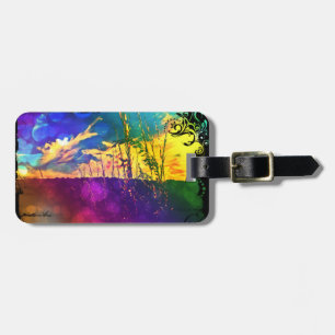 Rainbow Rural Landscape Luggage Tag