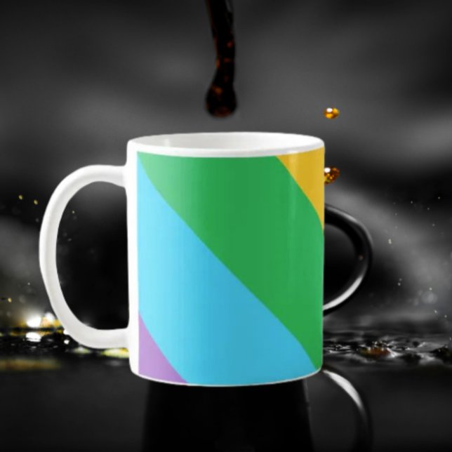 Rainbow Rush | Diagonal Pride Stripes Classic Mug (Creator Uploaded)