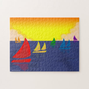 Rainbow Sailboats Puzzle
