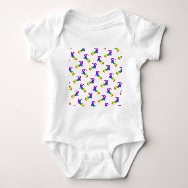Rainbow Salamander Baby Bodysuit (Front)