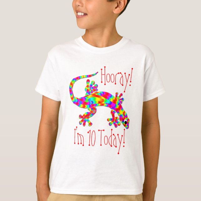 Rainbow Salamander Birthday T-shirt (Front)