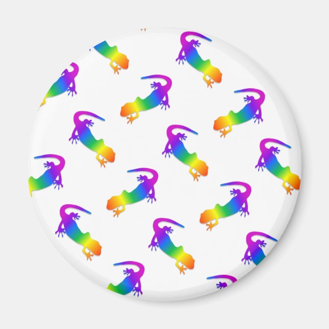 Rainbow Salamander Magnet (Front)