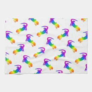 Rainbow Salamander Tea Towel
