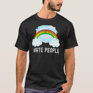 Rainbow Sarcastic I Hate People T-Shirt