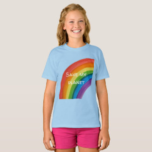 RAINBOW Save my planet (customisable) T-Shirt
