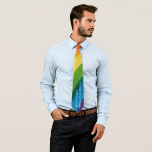 RAINBOW Save my planet (customisable) Tie