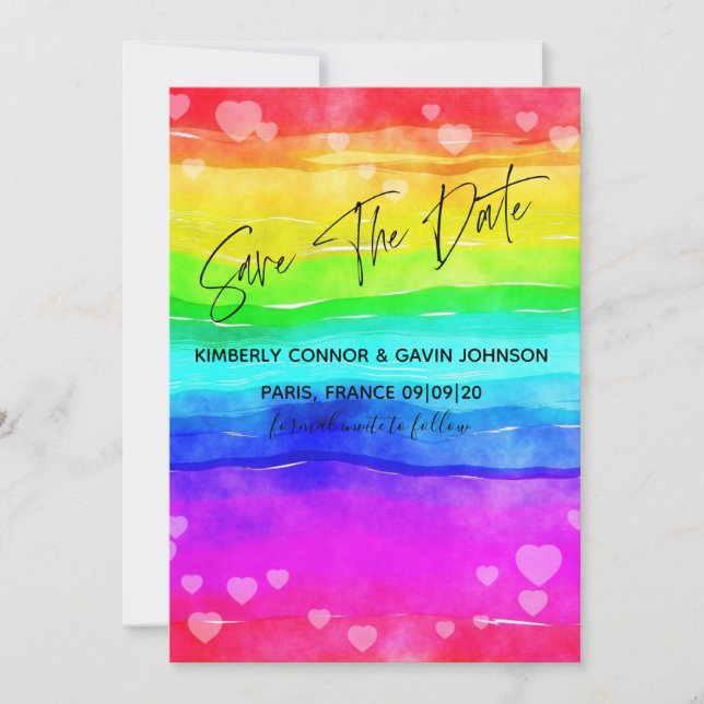 Rainbow Save the Date (Front)
