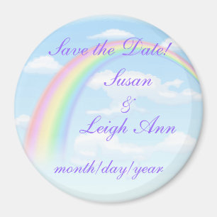 Rainbow Save the Date! Magnet