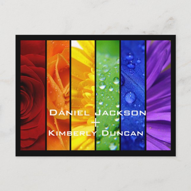 Rainbow Save the Date Postcard (Front)