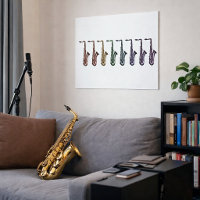 Rainbow Saxophone Lineup Music Lover Art